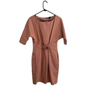 Love Moschino Sheath Dress With Buckle Women Size 6 Salmon Pink **Flaws